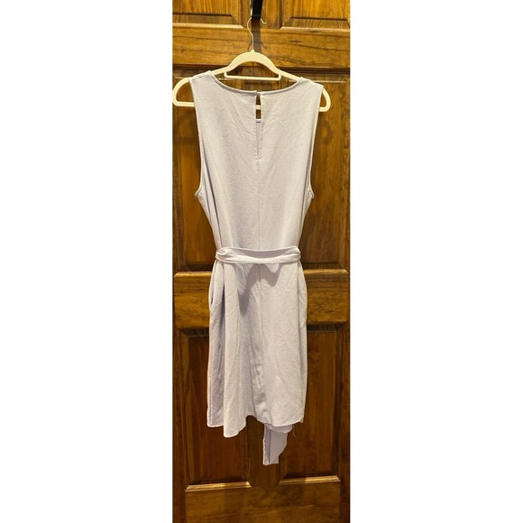 A New Day Dress Plus Size XXL 2X Lavender Purple Sleeveless Shift Belted MIDI - Picture 1 of 12